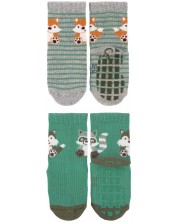 Детски чорапи със силиконови бутончета Sterntaler - 17/18 размер, 6-12 месеца, 2 чифта -1