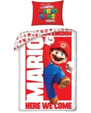 Детски спален комплект Halantex - Super Mario, червен