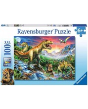 Детски пъзел Ravensburger от 100 XXL части - Ерата на динозаврите -1