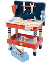 Детска дървена работилница Tender Leaf Toys - С инструменти, 19 части -1