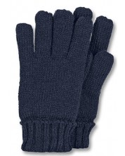 Детски плетени ръкавици Sterntaler - 9-10 години, тъмносини -1