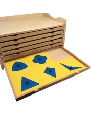 Детска игра Smart Baby - Монтесори геометричен шкаф -1