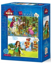 Детски пъзел Art Puzzle 2 х 100 части - Принцеса
