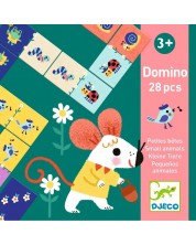 Детско домино Djeco - Малки животни, 28 елемента