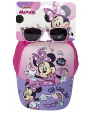 Детски комплект Cerda - Шапка и слънчеви очила, Minnie -1