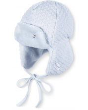 Детска шапка ушанка Sterntaler - 49 cm, 12-18 месеца, синя