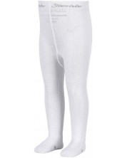 Детски фигурален памучен чорапогащник Sterntaler - Плетеница, 62 cm, 3-4 месеца, бял