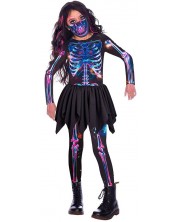 Детски карнавален костюм Amscan - Неонов скелет, 3-4 години, за момиче -1
