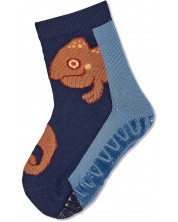 Чорапи със силиконова подметка Sterntaler - С хамелеон, 19/20 размер, 12-18 месеца, сини