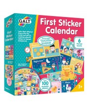 Детски календар Galt - Моят първи календар, с многократни стикери -1