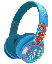 Детски слушалки PowerLocus - PLED Smurf, безжични, сини -1