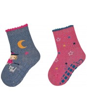 Детски чорапи с бутончета Sterntaler - За момиче 2 чифта, 19/20, 12-18 месеца -1