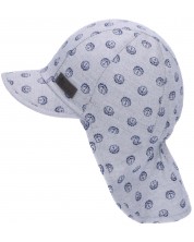 Детска лятна шапка с платка с UV 50+ защита Sterntaler - С котвички, 51 cm, 18-24 месеца, сива