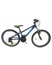 Детски велосипед със скорости SPRINT - Hat Trick, 24", 380 mm, син -1