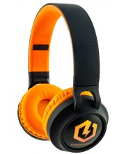 Детски слушалки PowerLocus - Buddy, безжични, черни/оранжеви -1