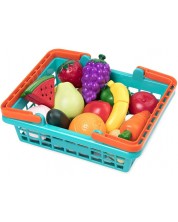 Детски комплект Battat - Кошница за пазар с плодове и зеленчуци -1