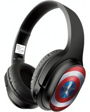 Детски слушалки ERT Group - Captain America, безжични, черни -1