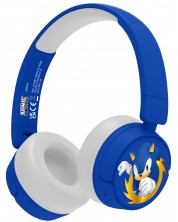 Детски слушалки OTL Technologies - Sonic The Hedgehog, безжични, сини -1