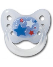 Бебешка залъгалка с халка Dentistar - Звездички, размер 2 -1