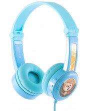 Детски слушалки BuddyPhones - Travel, сини -1