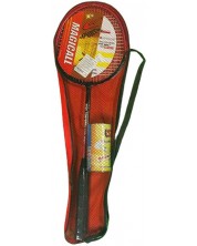 Детски комплект Raya Toys - Ракети за федербал с 2 перца, червени -1
