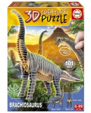 Детски 3D пъзел Educa от 101 части - Брахиозаври -1