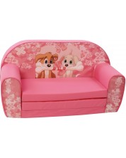 Детски двоен разтегателен диван Delta trade - Кученца, розов -1