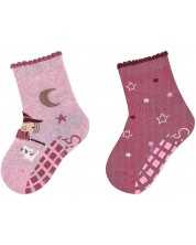 Детски чорапи с бутончета Sterntaler - С вещица, 2 чифта, 19/20, 12-18 месеца -1