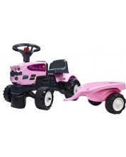 Детски трактор Falk - Princess Claas, с ремарке, розов -1