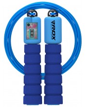 Детско въже за скачане RDX - FP Kids, 314 cm, с брояч, синьо -1