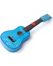 Детска дървена китара Bigjigs, синя -1