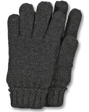 Детски плетени ръкавици Sterntaler - 5-6 години, тъмносиви -1