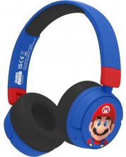 Детски слушалки OTL Technologies - Super Mario, безжични, сини -1