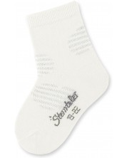 Детски чорапи Sterntaler - На сърца, 15/16 размер, 4-6 месеца, екрю -1