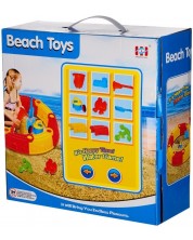 Детски комплект за пясък GT - Замък, 15 части -1