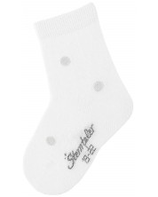 Детски чорапи Sterntaler - На точки, 17/18 размер, 6-12 месеца, бели -1