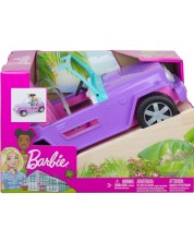 Игрален комплект Mattel Barbie - Летен джип,без покрив -1