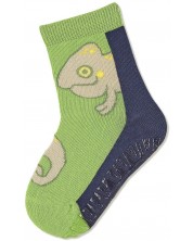 Детски чорапи със силиконова подметка Sterntaler - С хамелеон, 17/18, 6-12 месеца