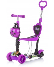 Детски скутер с дръжка Chipolino - Киди Ево, лила графити -1