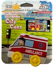 Детска играчка Jagu - Говорещи автомобили, Линейка -1