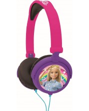 Детски слушалки Lexibook - Barbie HP010BB, лилави/розови -1