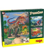 Детски пъзел 3 в 1  Haba - Динозаври -1