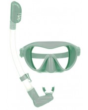 Детска маска за гмуркане с шнорхел Zizito, зелени -1