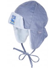 Детска зимна шапка ушанка Sterntaler - за момчета, 47 cm, 9-12 месеца, синя