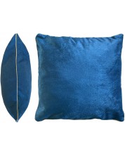 Декоративна възглавница Aglika - Lux, 45 х 45 cm, кадифе, синя -1