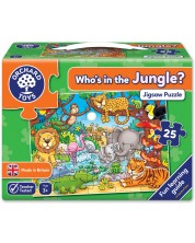 Детски пъзел Orchard Toys - Кой живее в джунглата, 25 части -1