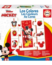 Детски пъзел Educa 6 в 1 - Цветовете с Мики Маус и приятели