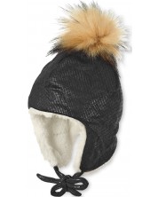 Детска зимна шапка ушанка пискюл Sterntaler - 51 cm, 18-24 месеца, за момиче