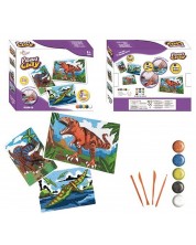 Детски творчески комплект Raya Toys - Картини на динозаври -1