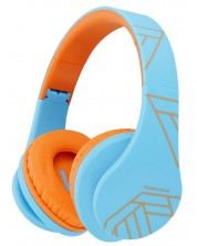 Детски слушалки PowerLocus - P2, безжични, сини/оранжеви -1